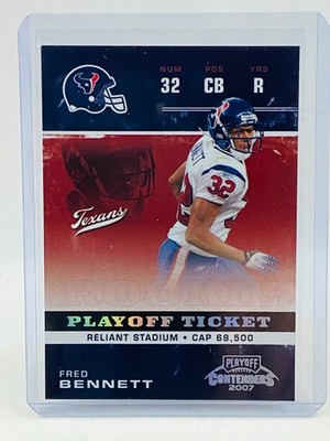 2007 Playoff Contenders Fred Bennett Playoff Ticket #22/99