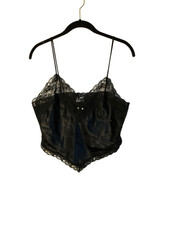 Vintage Fredericks of Hollywood, black lace, Cami size large