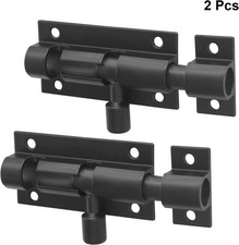 2 PCS 2 Inch Barrel Bolt Latch Black Door Latch Hardware Small Slide Latch Lock