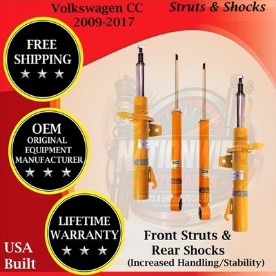 Bilstein OEM Front Struts & Rear Shocks For 2009-2017 Volkswagen CC 9 Yr Warran.