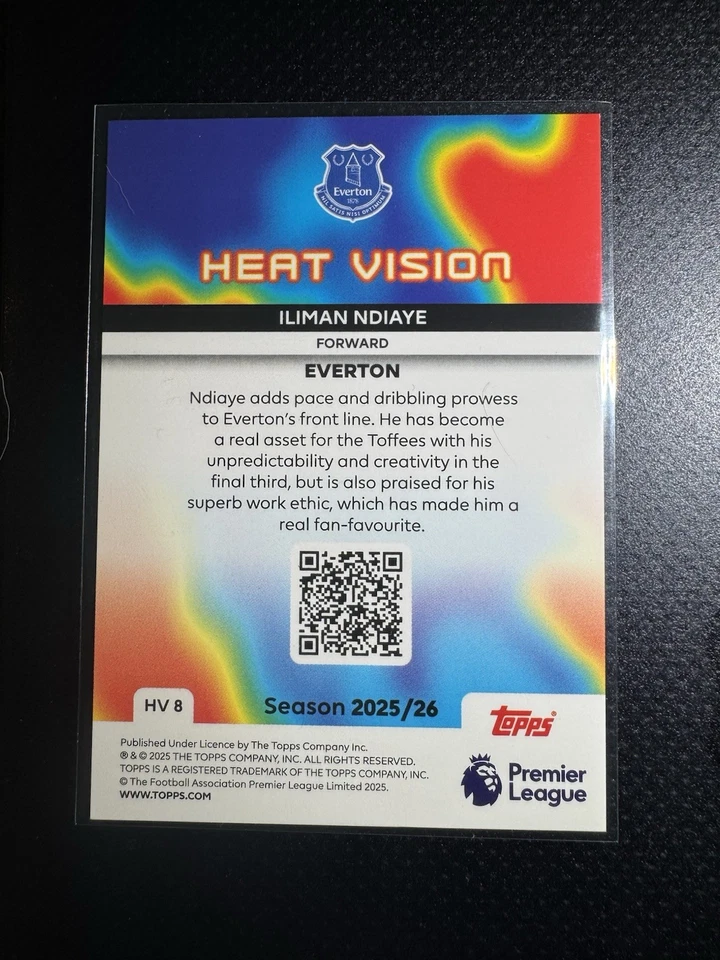 2026 Topps Premier League Iliman Ndiaye Heat Vision Case Hit SSP Everton - Image 2 of 2