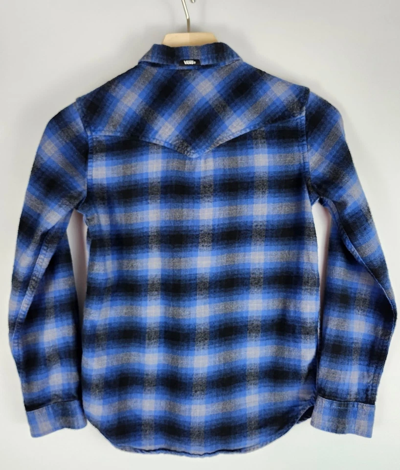 furgonetas niños franela cuadros azul talla pequeña Foto 2 de 4