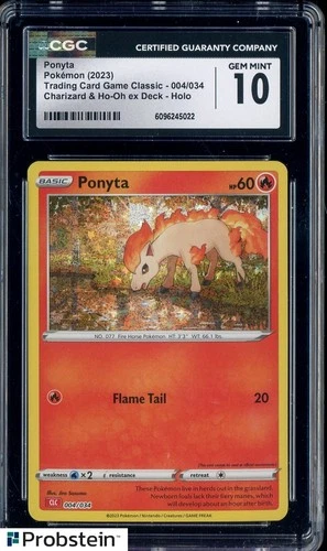2023 Pokemon Charizard & Ho-Oh ex Deck 004/034 Ponyta CGC 10 GEM MINT