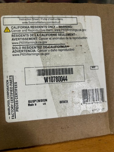 New Whirlpool W10780044 Genuine OEM Washer Suspension Rod Spring - Picture 2 of 3
