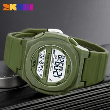 Dual Time 1821 Wristwatch Mens Male SKMEI 5Bar Watches Waterproof LED Light