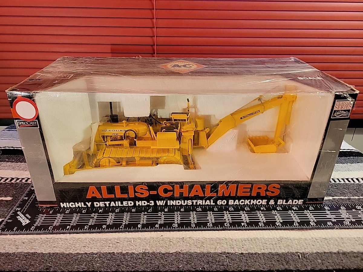 Allis Chalmers HD-3 w/ Industrial 60 Backhoe & Blade 1/16 Diecast