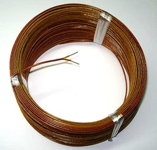 High Temperature K-type Thermocouple Wire Solid AWG 24 w. Kapton insulation 5 yd