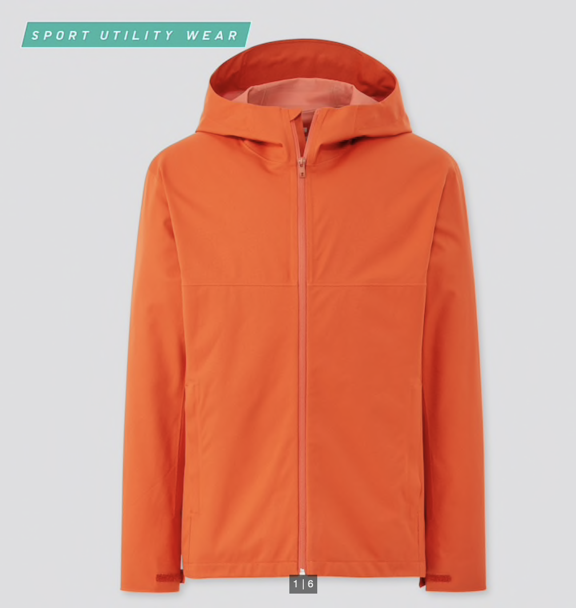 UNIQLO Men BLOCKTECH PARKA JACKET Blue Orange