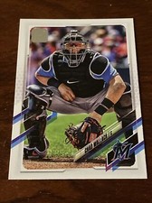 2021 Topps Series 2 Base #593 Chad Wallach Miami Marlins B4811