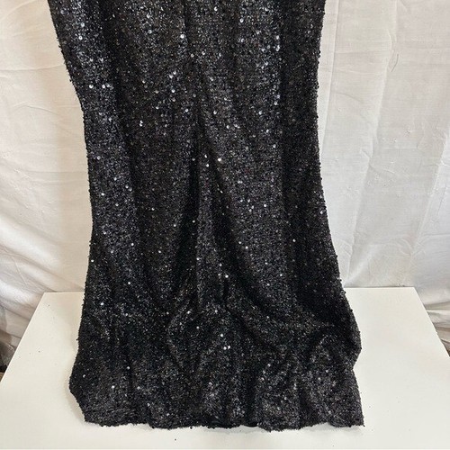 Abito da sera formale SHEIN Belle scollo a cuore orlo a sirena nero paillettes L - Foto 11 di 13