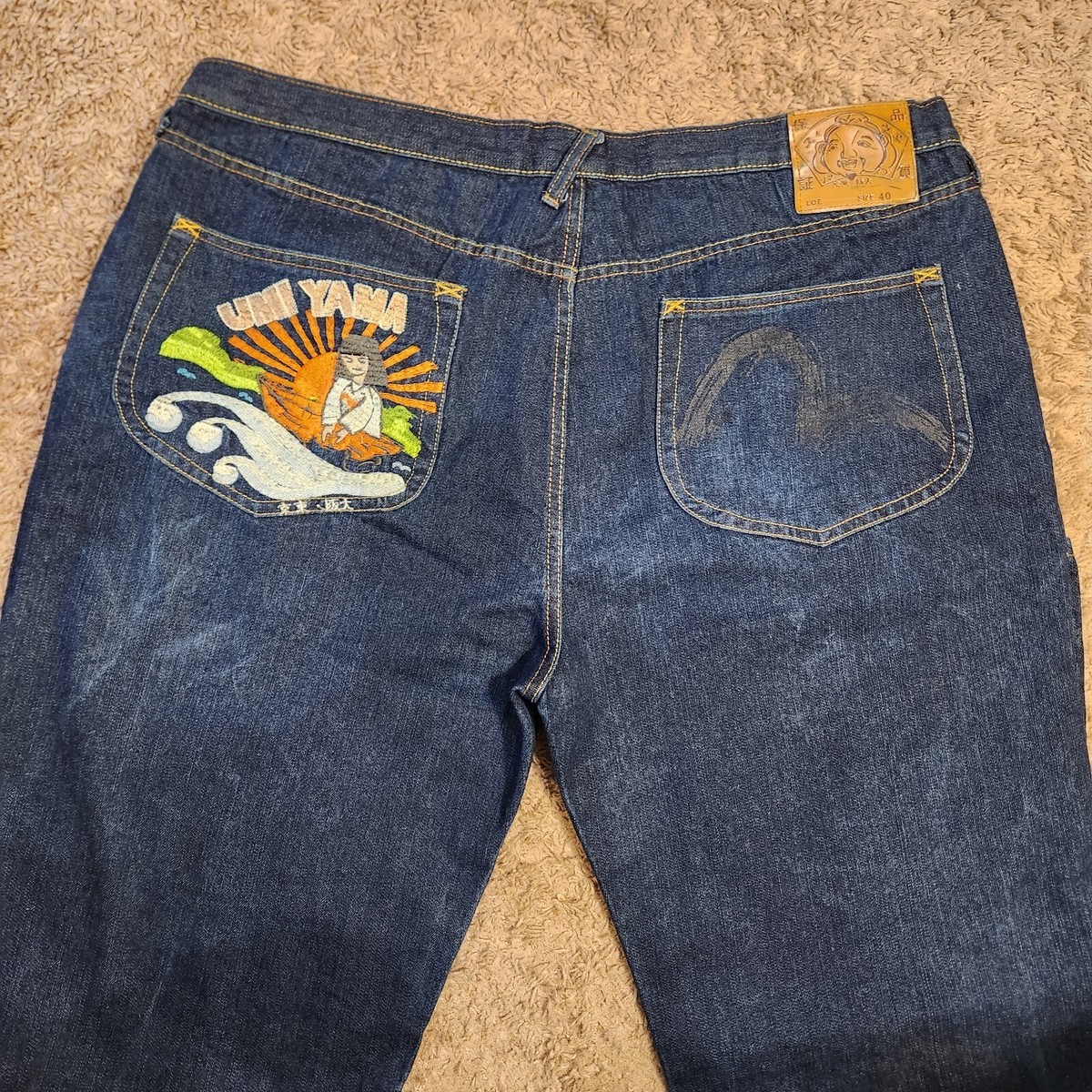 【ARさま】ご購入品◆cotti・evisu Hakutaku Embroidery Relax Fit Denim Jacket – EVISU