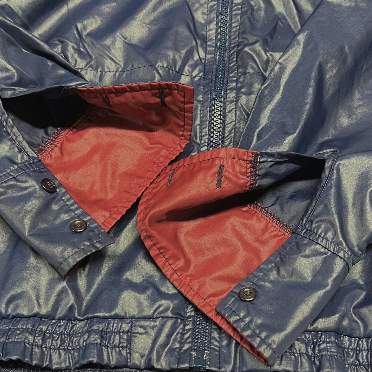 VTG Dunlop Windbreaker Lightweight Breathable Back Dark Navy