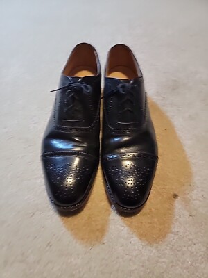Brooks Brothers Black Leather Cap Toe Oxfords Mens 9.5 Dress Shoes Brooks Brothers Black Leather Cap Toe Oxfords Mens 9.5 Dress  main image 3