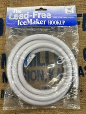 Ice Maker Connector Hookup Hose Poly Braided Ice Maker Line 5 foot 1/4 C X 1/4 C