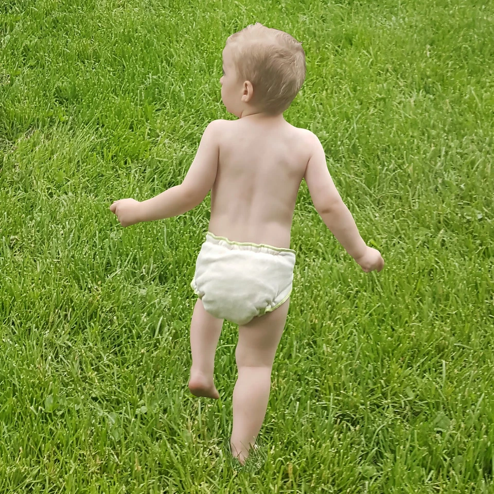 Pañal de tela ajustado nocturno de cáñamo para bebé ECOABLE, talla única Foto 4 de 4
