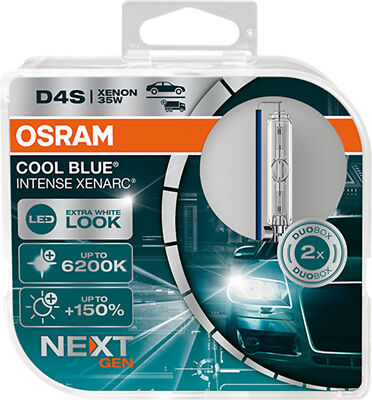 OSRAM D4S 12V+24V 35W P32D-5 XENARC COOL BLUE INTENSE NextGen 6200K +150% 2pcs