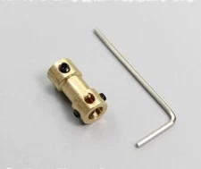 Brass Shaft Coupling Coupler Motor Drive Connector Sleeve 2/2.3/3/3.17/4/5/6mm