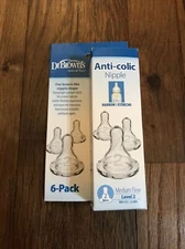 Dr. Brown’s Original Level 2 (3m+) Medium Flow Silicon BPA Free Nipple  6 pk