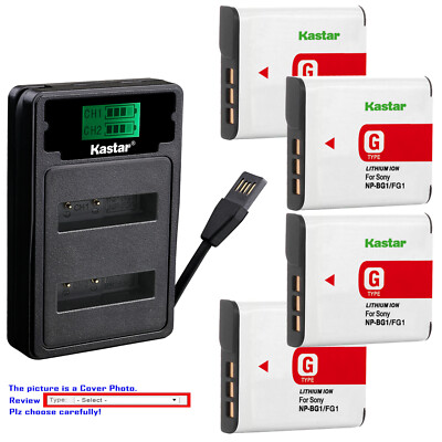 Kastar Battery LZD2 USB Charger for Sony NP-BG1 NP-FG1 Sony Cyber-shot DSC-W120
