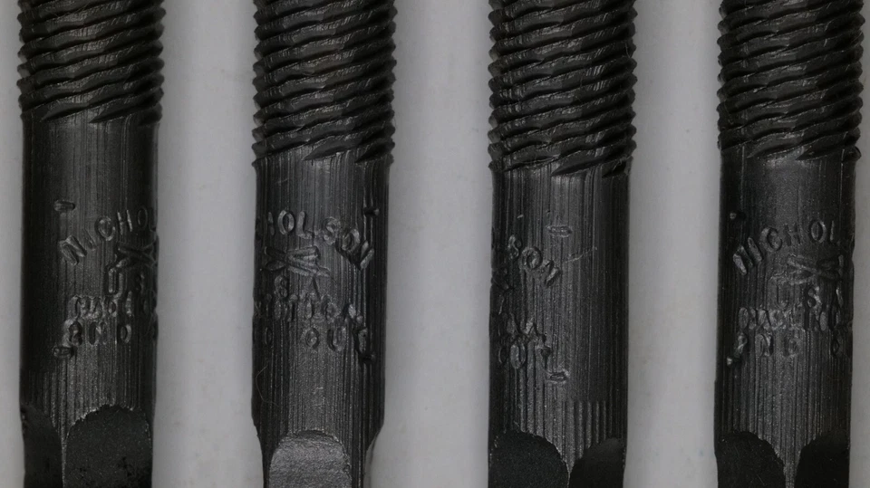 7 x Nicholson 6" Round 2ND Cut Hand File - Vintage Made In USA - 7 Files - Image 4 of 4