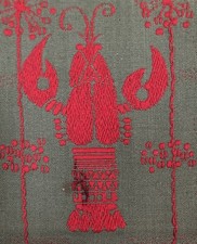 RARE Lobster Table Runner; Coastal New Englan...