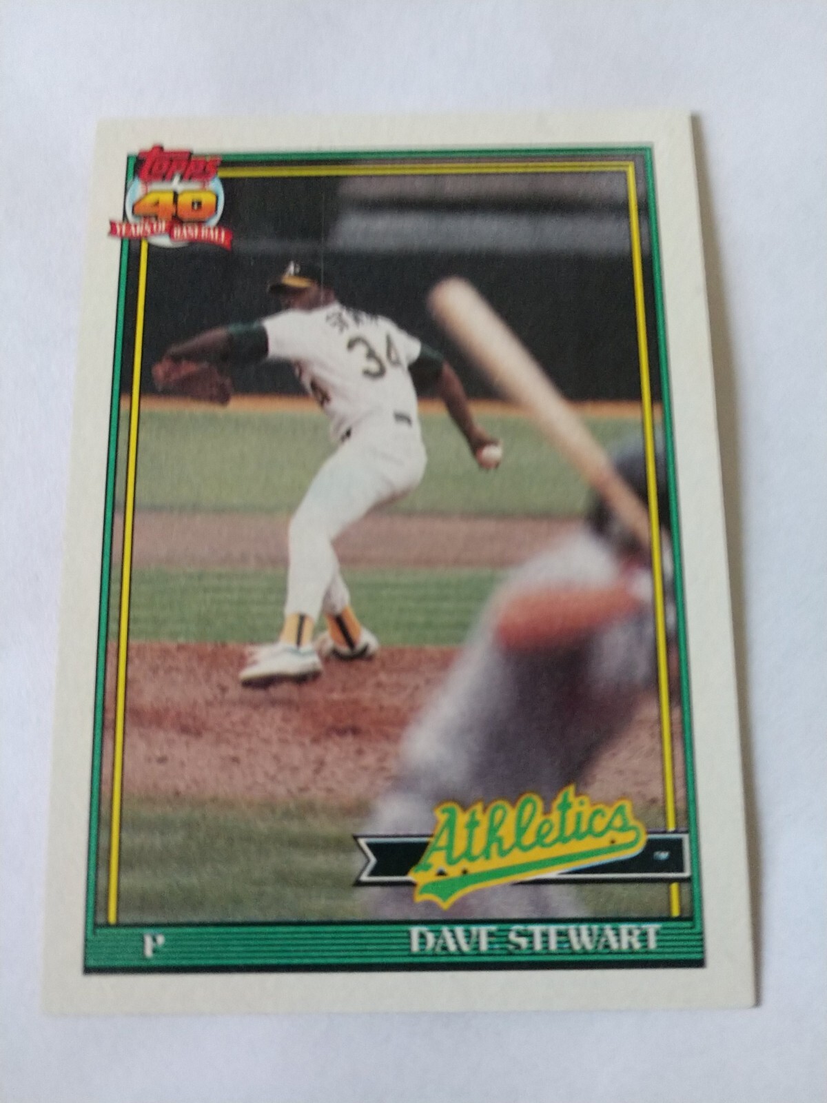1991 Topps Dave Stewart #580 Oakland Athletics