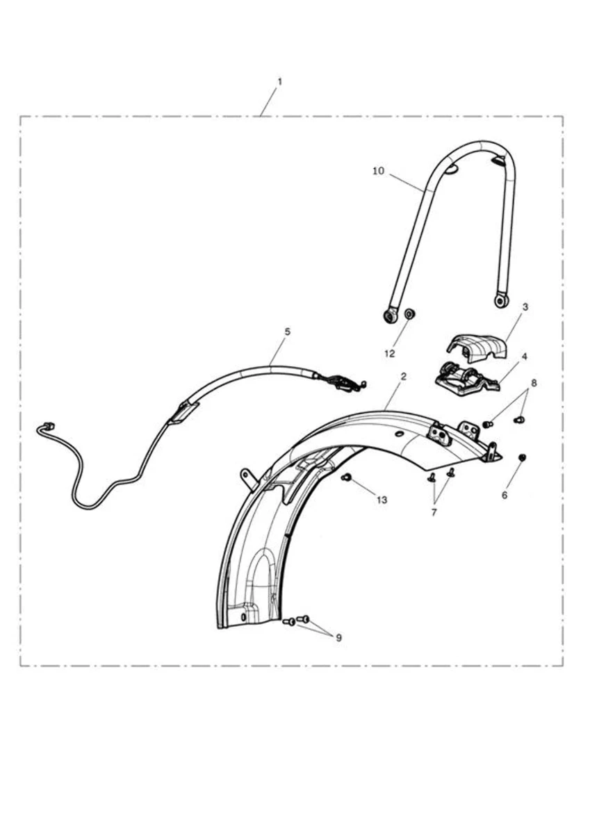 Triumph Bonneville Bobber Models Short Rear Mudguard Jet Black