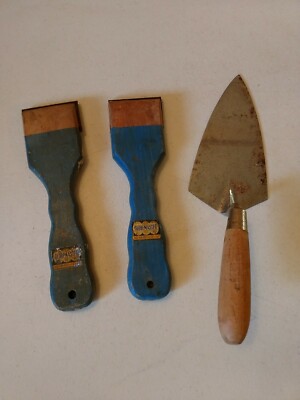 Vintage Globemaster Wood Handle Tools 3 Piece Lot