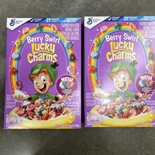 Lucky Charms Berry Swirl Cereal 10.9 oz General Mills 1 BX FREE SHIPPING