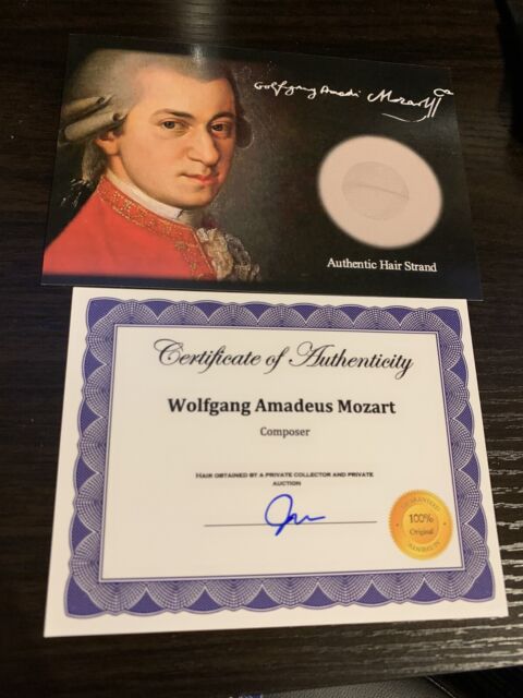 Wolfgang Amadeus Mozart Hair Strand Lock Relic Collectible Music Composer rare ZG11272