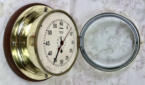 Vintage Royal Navy Admiralty Pattern Ship's Bulkhead Clock, Smith Astral, WW2 - Picture 10 of 24