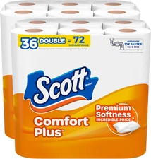 Comfortplus Toilet Paper, 36 Double Rolls, 231 Sheets per Roll, Septic-Safe, 1-P
