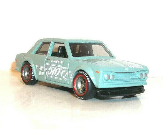 LOOSE 2021 HOT WHEELS 1:64 GREEN '71 DATSUN 510 WHEEL SWAP