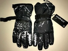 mens size XL NEW NWT BRIGHTON GLOVES black white splatter print ADJUSTABLE TABS