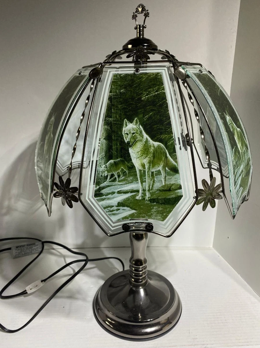 Touch lamp on sale glass shade