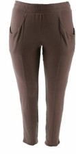 ModernSoul Brushed Hacci Soft Touch Knit Slouch PANT Dark Taupe Elastic Waist 2X