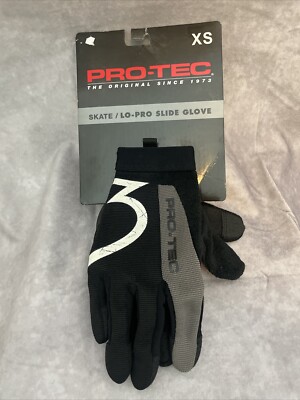 Brand New Vans Protec Skate Downhill Lo-Pro Slide Gloves Black XS Extra Small