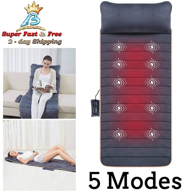 Full Body Massager Mat Massage Mattress Heated Back Pain Relief