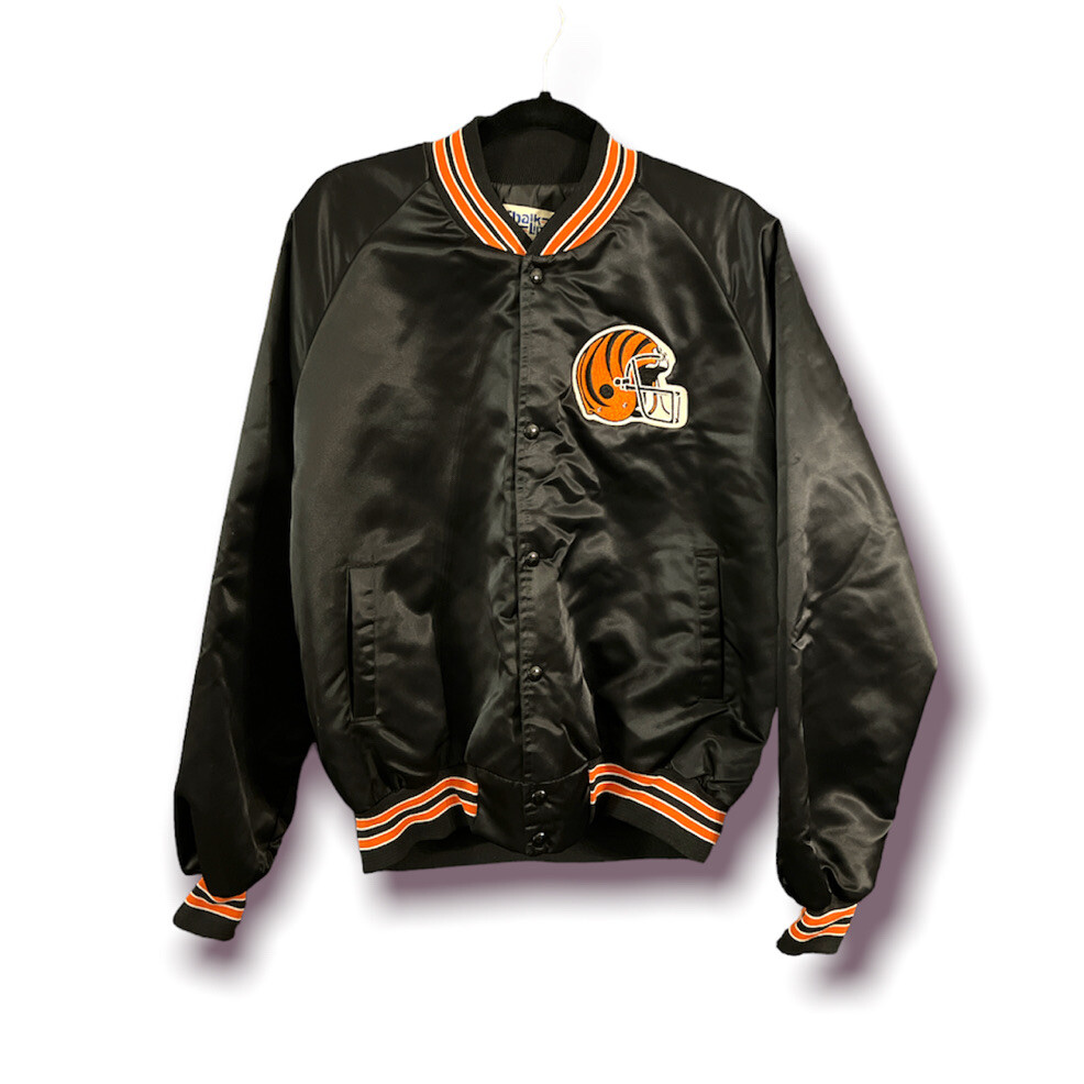 80s NFL vintage チョークライン シンシナティ・ベンガルズ Vintage 80s Cincinnati Bengals Chalk Line Bomber Jacket Team