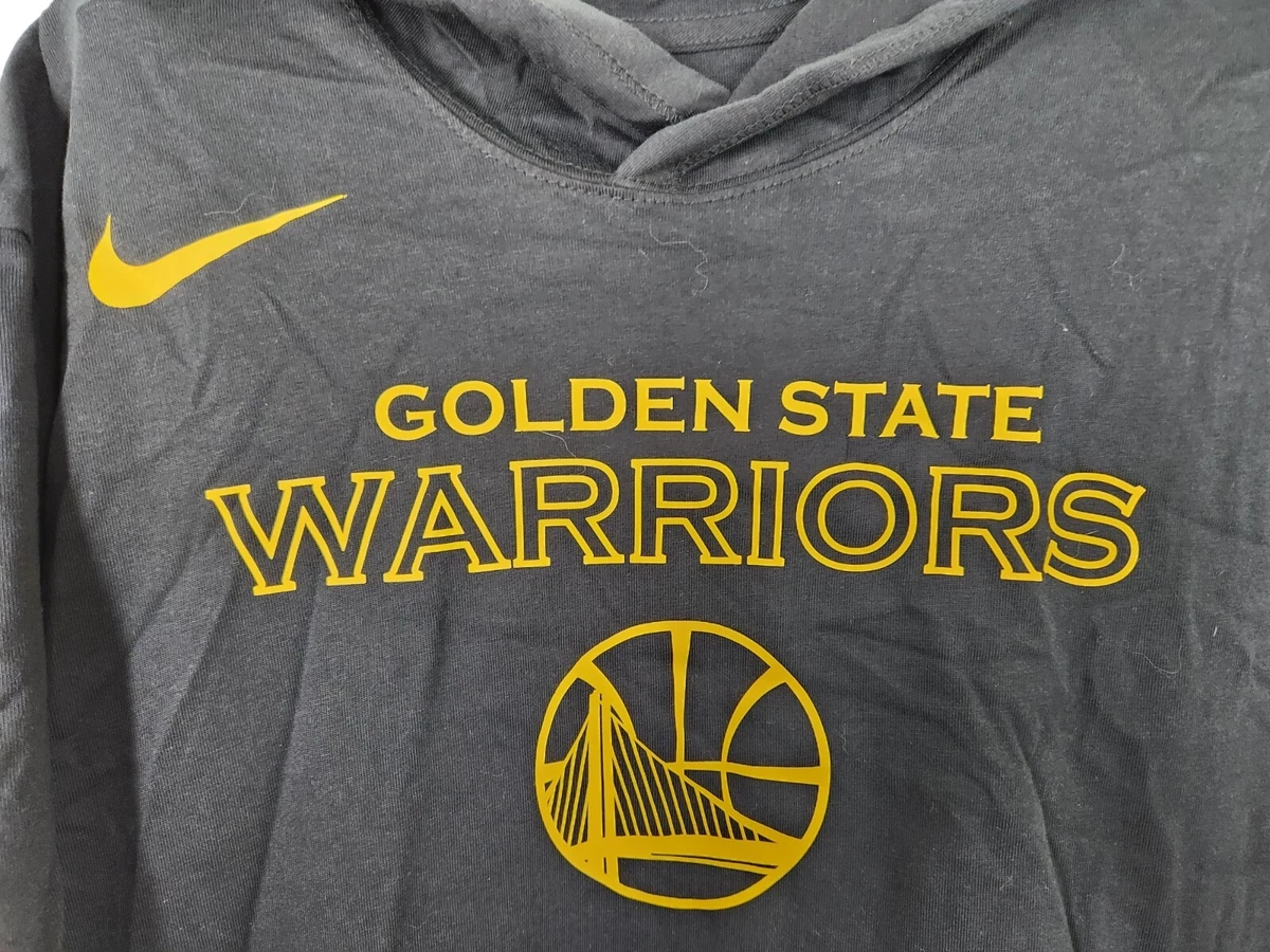 NWT Nike NBA Golden State Warriors Shirt Black Short Sleeve Hoodie