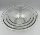Set of 3 Vintage PYREX Clear Nesting Mixing Bowls 322 323 325