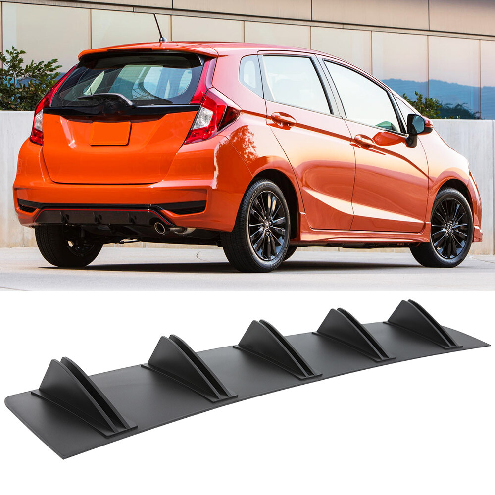 Black Rear Bumper Side Diffuser Lip Fin Spoiler Splitter For Honda Fit 2006-2020