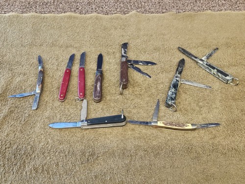Lot of 9 Pocket Knife Proto Old Timer Swiss Army Kutmaster Camilus Swiss Folding - Picture 8 of 21