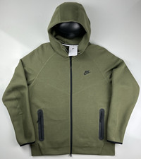 Nike Mens Tech Fleece Full Zip Windrunner Jacket Olive FB7921-222 Size Large NWT