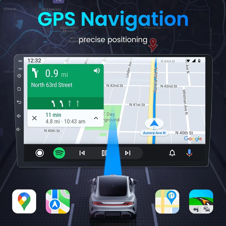 9" Touch Wireless Carplay Stereo for 2006-2011 BMW 3 Series E90 E91 E92 E93 - Image 4 of 4