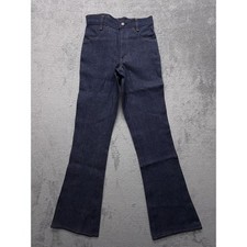 Vintage Levis 746 Bell Bottom Jeans Mens 27x32 Blue Denim Student Made USA 70s