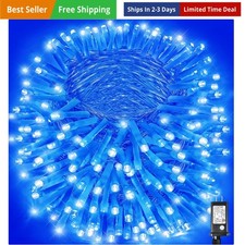 500 LED Christmas Lights Outdoor - 165FT Super Long Christmas 500LED/164FT Blue