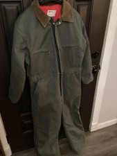Vintage Key Imperial Coveralls Mens Green Insulated Quilted Made USA