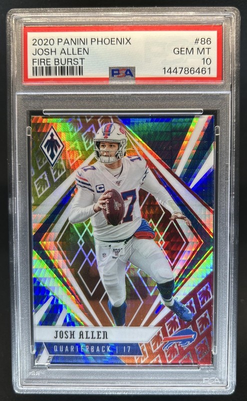 2020 Panini Phoenix Josh Allen Fire Burst #86 Bills PSA 10 GEM MINT