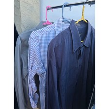 Lot of 3 Men s Long Sleeve Dress Shirts Van Heusen IZOD XL/L Mixed Brands